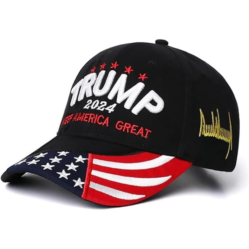 Trump 2024 Hat,3D Embroidered Trump Hat Keep America Great Donald Trump Slogan Hat Adjustable Baseball Cap